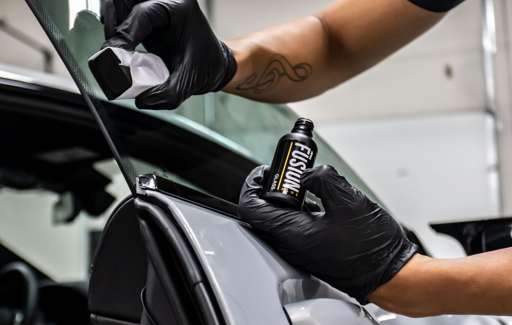 Ceramic coating on glass